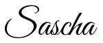 Image of cursive script that displays the signature of Phone Sex Mistress Sascha 800-601-6975
