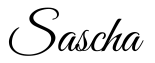 Image of cursive script that displays the signature of Phone Sex Mistress Sascha 800-601-6975
